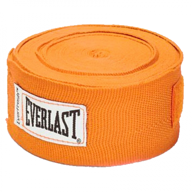 Бинты боксёрские Everlast эластичные 4,55 метра оранжевого цвета