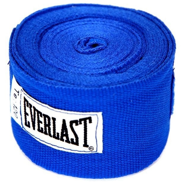 Бинты боксёрские Everlast эластичные 3 метра синего цвета