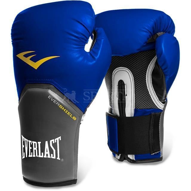 Боксёрские перчатки Everlast Pro Style Elite синего цвета
