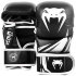 Гибридные перчатки ММА Venum Challenger 3.0 чёрного белого цвета