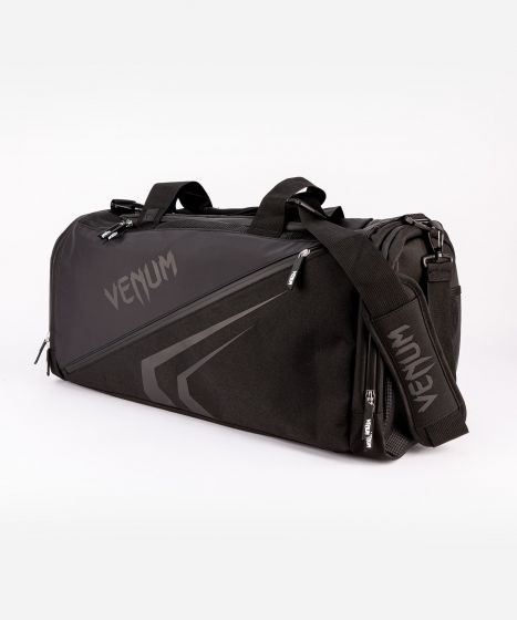 Сумка Venum Trainer Lite Evo чёрная с чёрным логотипом