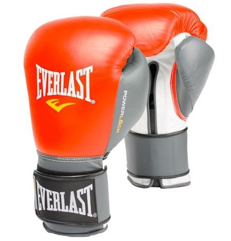 Боксёрские перчатки Everlast Powerlock красного цвета