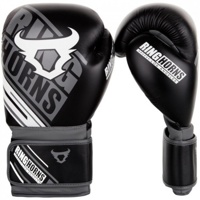 Перчатки боксёрские Ringhorns Nitro чёрно/серого цвета