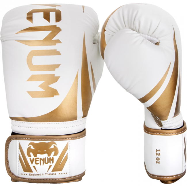 Перчатки боксерские Venum Challenger 2.0 белые/золотые