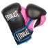 Боксёрские перчатки Everlast PowerLock PU чёрного розового цвета