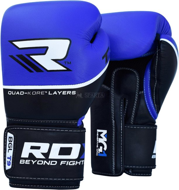 Боксерские перчатки RDX T-9 синего цвета