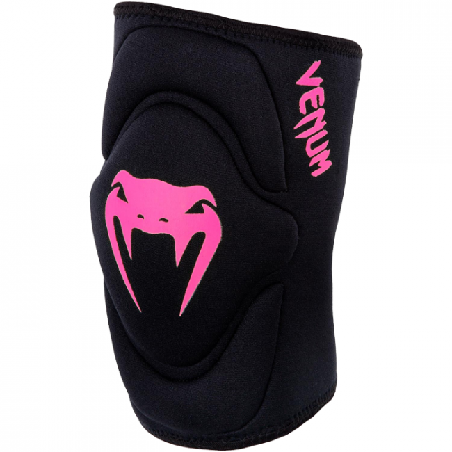 Защита колена Venum Kontact Gel с розовым логотипом