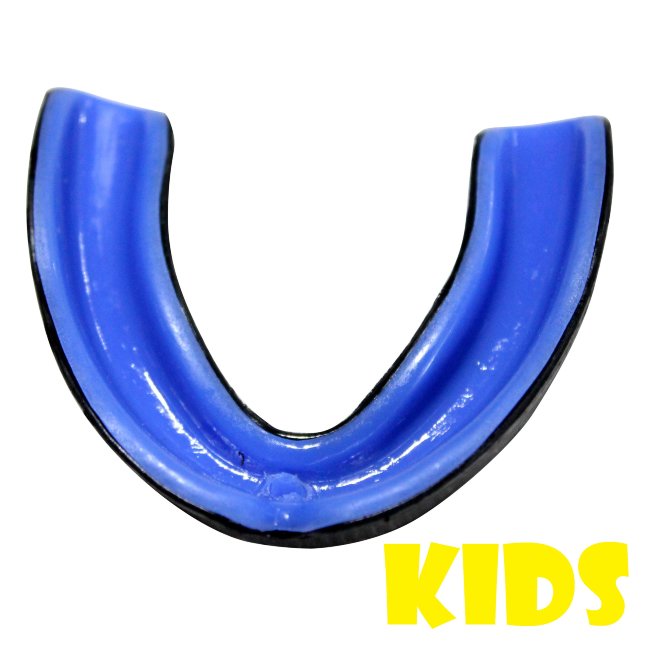 Детская боксёрская капа Kango Kids чёрного/синего цвета