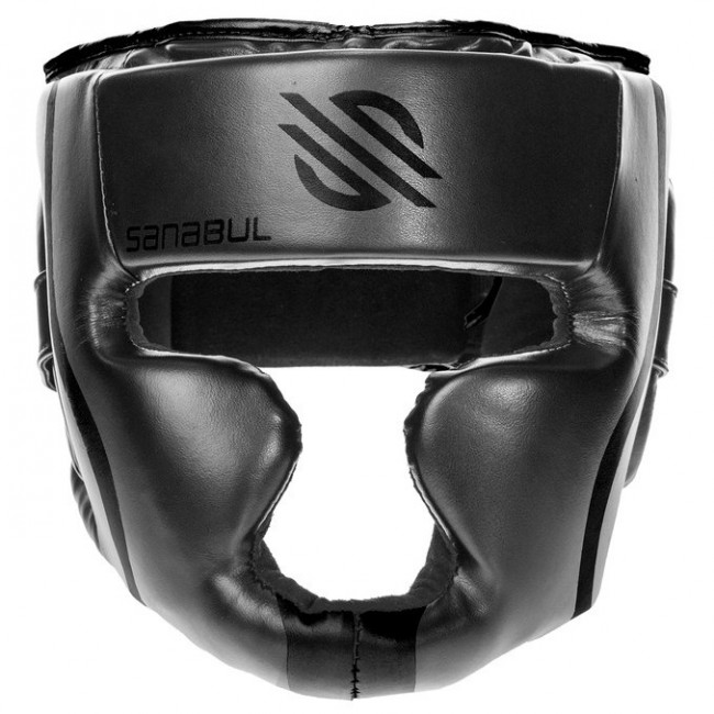 Шлем с защитой скул и подбородка Sanabul чёрного цвета