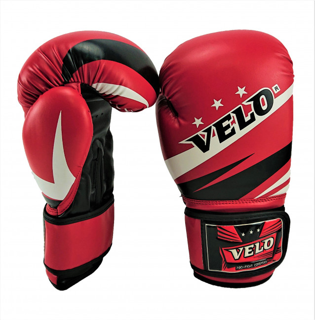 Боксёрские перчатки Velo American Mold (красного цвета)