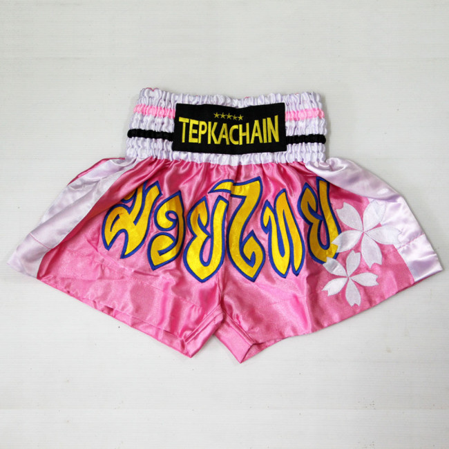 Шорты для тайского бокса розового цвета