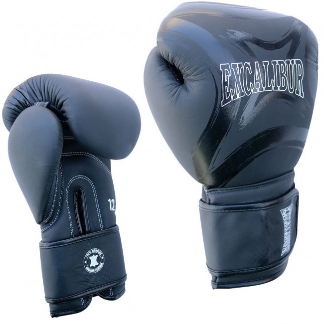 Боксёрские перчатки Excalibur X-Line чёрного цвета