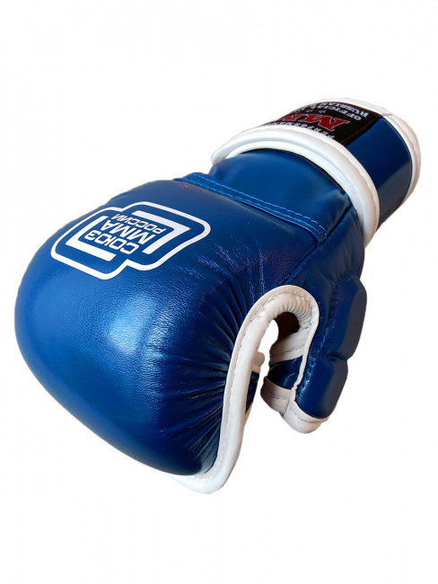 Боевые перчатки MMA Uniform Союз ММА России (синий цвет)