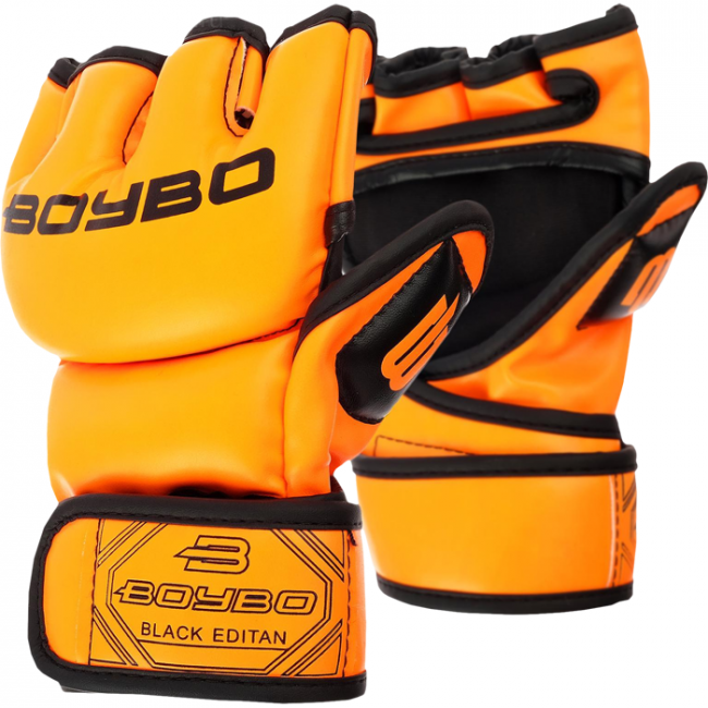 Перчатки ММА BoyBo Fluo оранжевого цвета