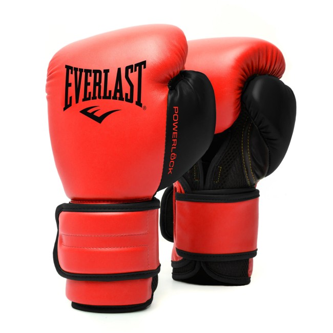 Боксёрские перчатки Everlast Powerlock PU красного цвета