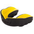 Боксёрская капа Venum Challenger чёрного цвета снаружи жёлтого цвета внутри