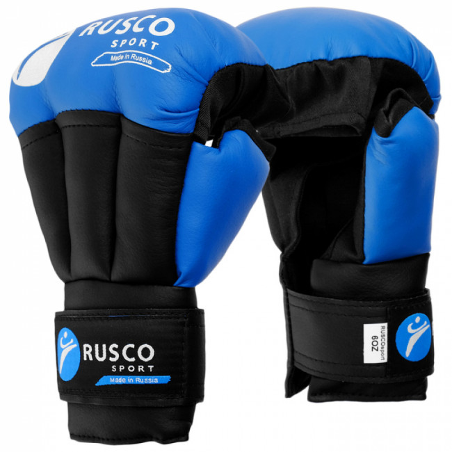 Перчатки для рукопашного боя Rusco Sport Basic синего цвета