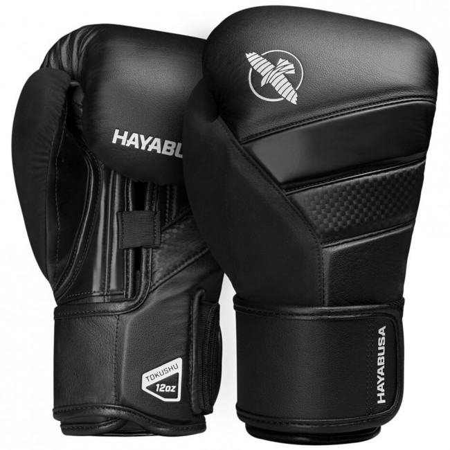 Боксёрские перчатки Hayabusa T3 чёрные/чёрные