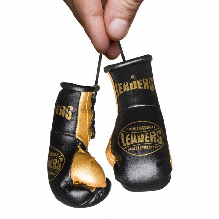Перчатки сувенирные Leaders черно-золотого цвета