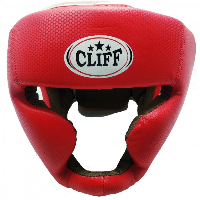 Закрытый тренировочный шлем Cliff Cristal красного цвета