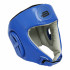 Боевой шлем для бокса BoyBo из натуральной кожи синий