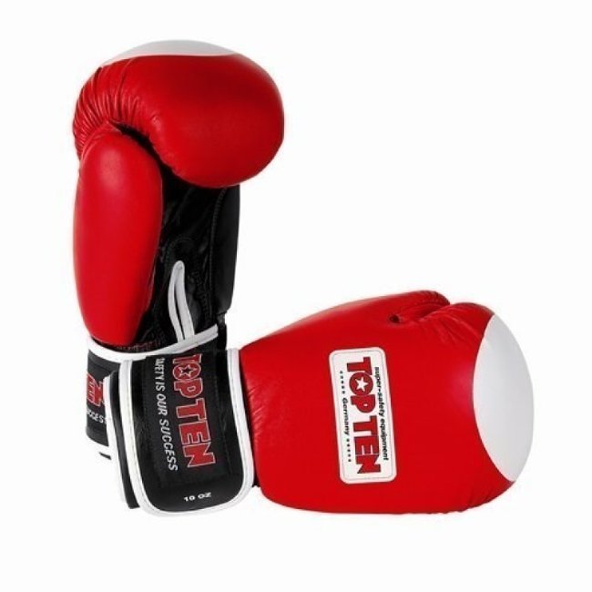 Боксёрские перчатки Top Ten WAKO красного цвета