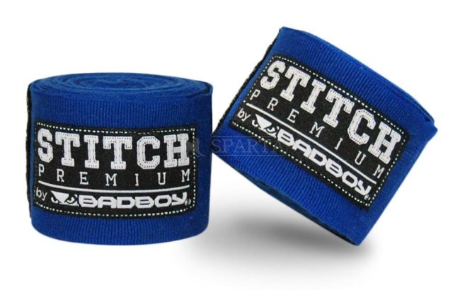 Боксёрские бинты Bad Boy Stitch Premium, 5 метров синего цвета