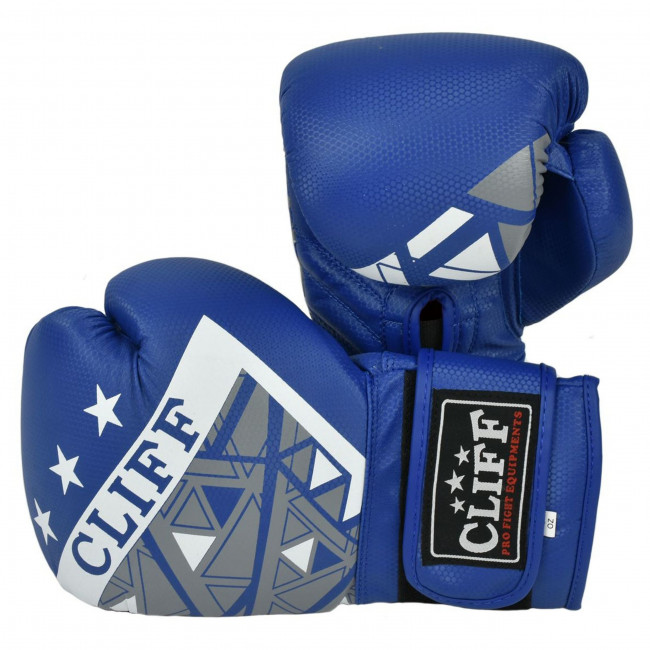 Перчатки боксёрские Cliff American Cristal синего цвета