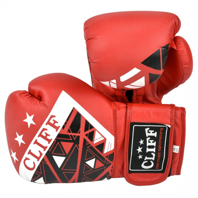 Боксёрские перчатки Cliff American Cristal красного цвета