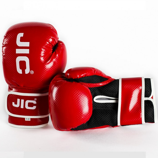 Детские боксёрские перчатки JIC красного цвета