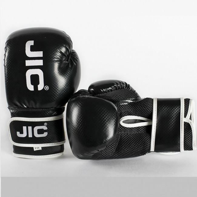 Детские перчатки для бокса JIC чёрного цвета