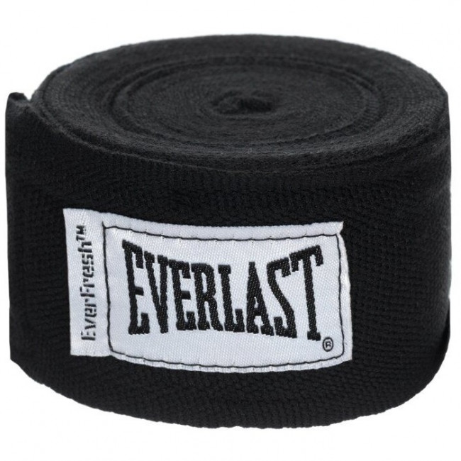 Боксёрские бинты Everlast эластичные (138") 3,5 метра чёрного цвета
