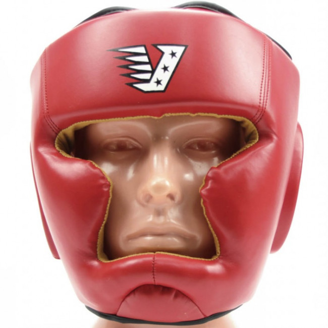 Шлем с защитой скул и подбородка Velo Flex красного цвета